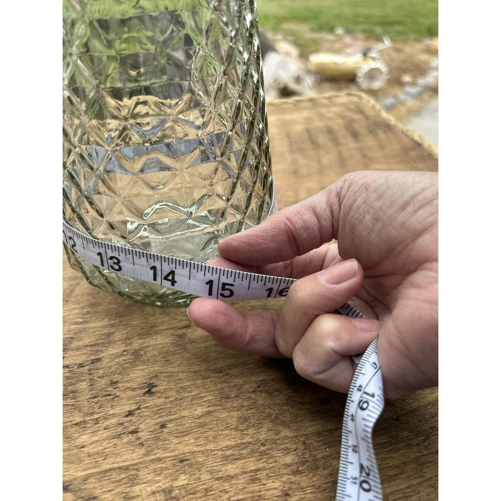 Vintage Anchor Hocking Prescut Clear Glass 9